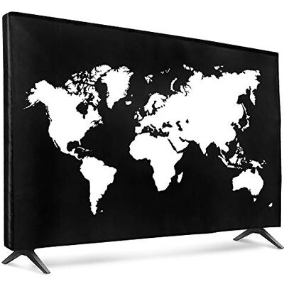 kwmobile Capa para monitor de 65" TV capa protetora para interior mapa do mundo kwmobile Capa para monitor de 65" TV capa protetora para interior mapa do mundo