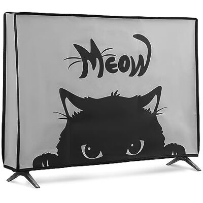 kwmobile Capa para monitor de 43" TV capa protetora para interior, gato Meow kwmobile Capa para monitor de 43" TV capa protetora para interior, gato Meow