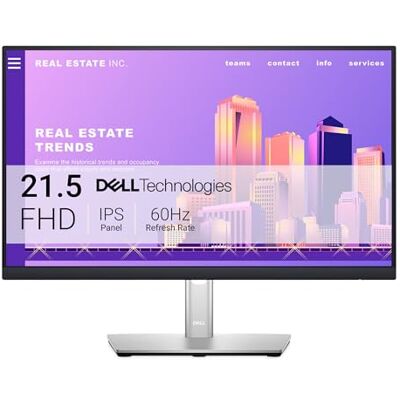 Dell P222H 21,5" Full HD (1920x1080), monitor, 60Hz, IPS, 5 ms, 99% sRGB, DisplayPort, HDMI, VGA, 5x USB, 3 anos de garantia, preto Dell P222H 21,5" Full HD (1920x1080), monitor, 60Hz, IPS, 5 ms, 99% sRGB, DisplayPort, HDMI, VGA, 5x USB, 3 anos de garantia, preto