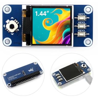 Waveshare 1,44 polegadas LCD Display Hat compatível com Raspberry Pi Zero Series Boards, 128 x 128 pixels Handheld LCD com controlador incorporado, comunicação via SPI Interface Waveshare 1,44 polegadas LCD Display Hat compatível com Raspberry Pi Zero Series Boards, 128 x 128 pixels Handheld LCD com controlador incorporado, comunicação via SPI Interface