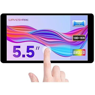 Waveshare 1920 x 1080 ecrã HDMI AMOLED 1920 x 1080 resolução capacitive Touch Screen with Toughened Glass Cover Supports Multi Systems Raspberry Pi 4 Waveshare 1920 x 1080 ecrã HDMI AMOLED 1920 x 1080 resolução capacitive Touch Screen with Toughened Glass Cover Supports Multi Systems Raspberry Pi 4