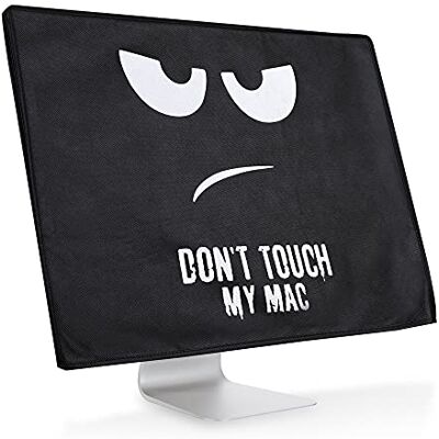 kwmobile Funda Compatível com Apple iMac 24" Capa Antipoleira Não Toque no Meu Mac Branco/Preto kwmobile Funda Compatível com Apple iMac 24" Capa Antipoleira Não Toque no Meu Mac Branco/Preto