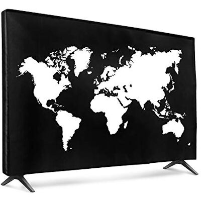 kwmobile Capa para monitor de 43" TV capa protetora para interior, mapa do mundo kwmobile Capa para monitor de 43" TV capa protetora para interior, mapa do mundo