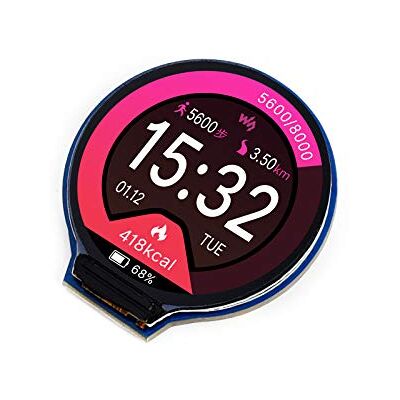 Waveshare 1,28 polegadas Round LCD Module Display for Raspberry Pi/Jetson Nano 65K RGB Cores 240 × 240, resolução com driver SPI interface incorporada GC9A01 Waveshare 1,28 polegadas Round LCD Module Display for Raspberry Pi/Jetson Nano 65K RGB Cores 240 × 240, resolução com driver SPI interface incorporada GC9A01