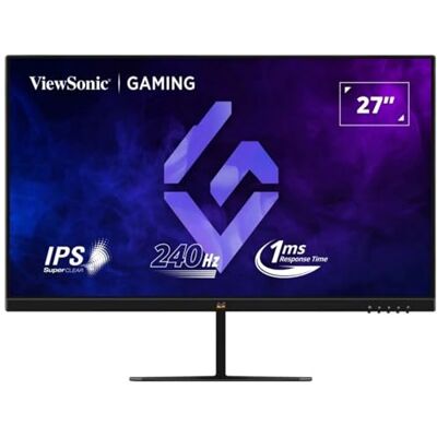 ViewSonic VX2779A-HD-PRO Monitor de jogos de 27 polegadas 240 Hz Full HD 1920p x 1080p, 1 ms MPRT, IPS, AMD FreeSync Premium compatível, HDR10, HDMI, DP ViewSonic VX2779A-HD-PRO Monitor de jogos de 27 polegadas 240 Hz Full HD 1920p x 1080p, 1 ms MPRT, IPS, AMD FreeSync Premium compatível, HDR10, HDMI, DP