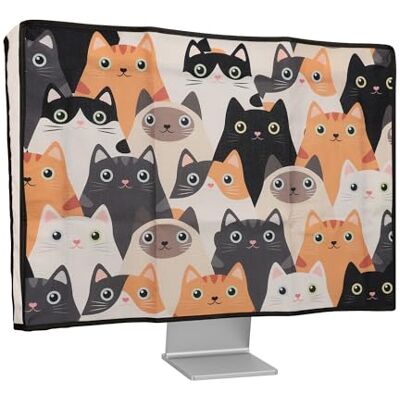kwmobile Capa compatível com monitor de 24-26" protetor anti-poeira e anti-impressões digitais para monitor gatinhos kwmobile Capa compatível com monitor de 24-26" protetor anti-poeira e anti-impressões digitais para monitor gatinhos