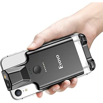 Eyoyo 2D portátil Bluetooth scanner código de barras, parte de trás broche sem fios 1D Qr barras leitor com Bluetooth função PDF417 dados matrix imagem digitalizada para smart telemóvel, iPhone Eyoyo 2D portátil Bluetooth scanner código de barras, parte de trás broche sem fios 1D Qr barras leitor com Bluetooth função PDF417 dados matrix imagem digitalizada para smart telemóvel, iPhone