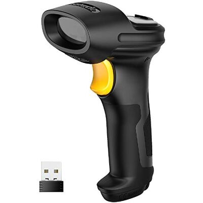 Inateck Leitor de código de barras scanner laser sem fios 2,4 GHz, alcance de 35 m, automático, rápido e preciso, duração em uso de 180 dias, BCST-60-BK Inateck Leitor de código de barras scanner laser sem fios 2,4 GHz, alcance de 35 m, automático, rápido e preciso, duração em uso de 180 dias, BCST-60-BK