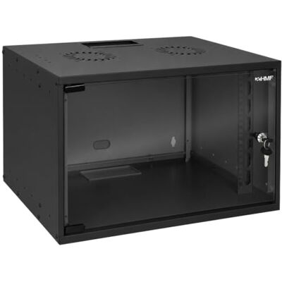 HMF 65707-02 Armário Rack de rede, armário para servidor de 19 polegadas, 7 U, 275 mm de profundidade de montagem, porta de vidro preto HMF 65707-02 Armário Rack de rede, armário para servidor de 19 polegadas, 7 U, 275 mm de profundidade de montagem, porta de vidro preto