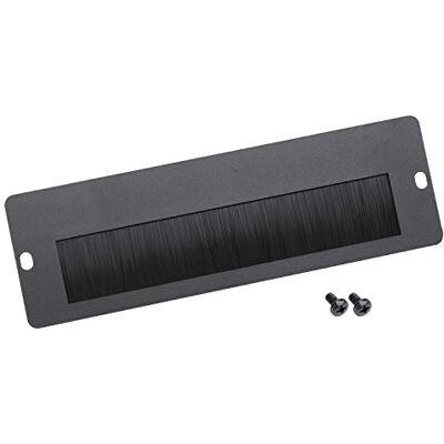 HMF 63329-02 Passa-cabos com escova para armário de servidores 10 polegadas para exterior preto HMF 63329-02 Passa-cabos com escova para armário de servidores 10 polegadas para exterior preto