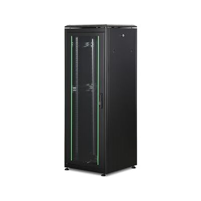 Digitus Armário de rede, Rack de 19 polegadas, 32U, 60 x 60 cm, profundidade útil de 54,3 cm, capacidade de carga 1200 kg, independente, porta de vidro, IP20, série exclusiva, preto Digitus Armário de rede, Rack de 19 polegadas, 32U, 60 x 60 cm, profundidade útil de 54,3 cm, capacidade de carga 1200 kg, independente, porta de vidro, IP20, série exclusiva, preto