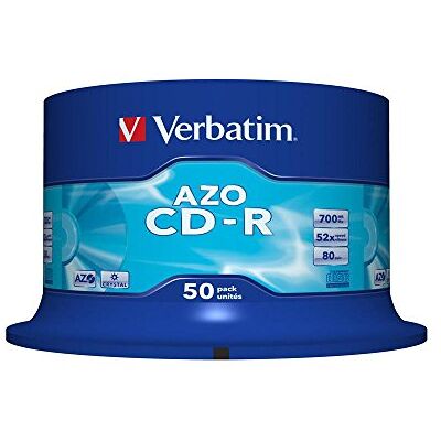 Verbatim AZO Crystal 700MB CD-R - Duradouro, Resistente a UV, Proteção contra riscos Verbatim AZO Crystal 700MB CD-R - Duradouro, Resistente a UV, Proteção contra riscos