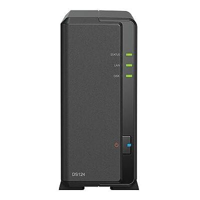 Synology DS124 Estação de disco NAS de 1 baía com Realtek RTD1619B de 4 núcleos, 1,7 GHz, 1 GB DDR4, porta LAN RJ-45, 1 GbE, pacote de 8 TB com 1 Seagate IronWolf Synology DS124 Estação de disco NAS de 1 baía com Realtek RTD1619B de 4 núcleos, 1,7 GHz, 1 GB DDR4, porta LAN RJ-45, 1 GbE, pacote de 8 TB com 1 Seagate IronWolf