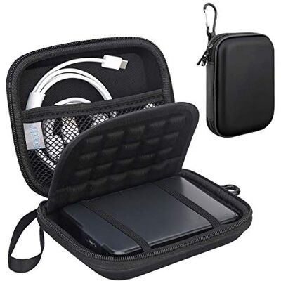 Lacdo Capas para discos rígidos para Western Digital WD Elements, WD My Passport, WD My Passport para Mac Ultra disco rígido externo portátil 2,5" HDD 1TB 2TB 3TB 5TB capa impermeável portátil, Preto Lacdo Capas para discos rígidos para Western Digital WD Elements, WD My Passport, WD My Passport para Mac Ultra disco rígido externo portátil 2,5" HDD 1TB 2TB 3TB 5TB capa impermeável portátil, Preto