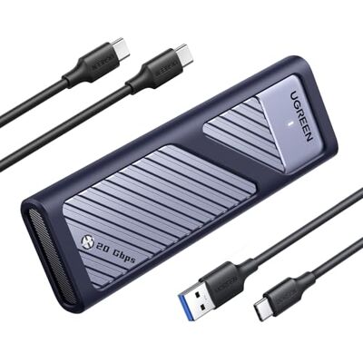 UGREEN Caixa SSD M.2 NVMe SATA 20 Gbps USB C 3.2 Gen 2 x 2 Capa M.2 disco rígido M/M&B Key 2230 2242 2260 2280 com cabo compatível com 970 EVO Plus 980 Pro WD SN770 Kingston UGREEN Caixa SSD M.2 NVMe SATA 20 Gbps USB C 3.2 Gen 2 x 2 Capa M.2 disco rígido M/M&B Key 2230 2242 2260 2280 com cabo compatível com 970 EVO Plus 980 Pro WD SN770 Kingston