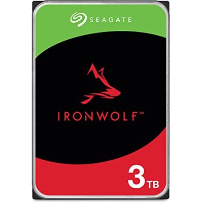 Seagate IronWolf, 3 TB, NAS, disco rígido interno, HDD, CMR 3,5" SATA 6 GB/s, 5900 RPM, cache de 64 MB para armazenamento de rede RAID, e 3 anos de serviço de escue (ST3000VN007) Seagate IronWolf, 3 TB, NAS, disco rígido interno, HDD, CMR 3,5" SATA 6 GB/s, 5900 RPM, cache de 64 MB para armazenamento de rede RAID, e 3 anos de serviço de escue (ST3000VN007)