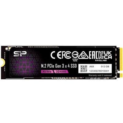 Silicon Power 512 GB NVMe M.2 PCIe Gen3x4 2280 SSD (SP512GBP34A60M28AY) Silicon Power 512 GB NVMe M.2 PCIe Gen3x4 2280 SSD (SP512GBP34A60M28AY)