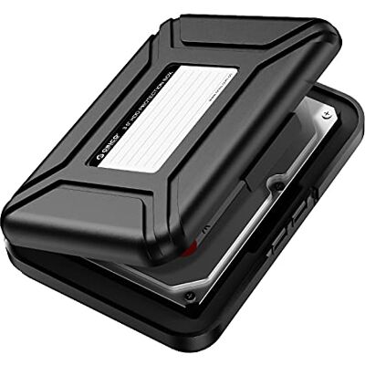 ORICO Capa para disco rígido de 3,5 polegadas, antiestática, resistente a impactos, capa externa portátil para discos rígidos WD, Seagate, Toshiba, Samsung, Hitachi, Crucial (PHXBK) ORICO Capa para disco rígido de 3,5 polegadas, antiestática, resistente a impactos, capa externa portátil para discos rígidos WD, Seagate, Toshiba, Samsung, Hitachi, Crucial (PHXBK)
