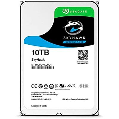 Seagate Skyhawk ST1000VX0004 Disco rígido para videovigilância 10 TB 3,5", interface SATA III 6 GB/s 7200 rpm buffer 256 MB Seagate Skyhawk ST1000VX0004 Disco rígido para videovigilância 10 TB 3,5", interface SATA III 6 GB/s 7200 rpm buffer 256 MB