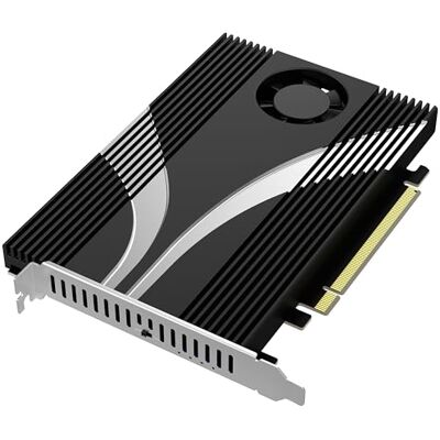 SABRENT Placa adaptador de 4 unidades SSD NVMe para PCIe 4.0 x 16 Com arrefecimento ativo (EC-P4BF) SABRENT Placa adaptador de 4 unidades SSD NVMe para PCIe 4.0 x 16 Com arrefecimento ativo (EC-P4BF)