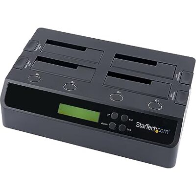 StarTech Duplicador de borracha SATA 4 bahias 1:3, 4,2 GB/min (SATDOCK4U3RE) Clonador copiador de discos, Sanitizador, Autonomo, Disco duro y SSD StarTech Duplicador de borracha SATA 4 bahias 1:3, 4,2 GB/min (SATDOCK4U3RE) Clonador copiador de discos, Sanitizador, Autonomo, Disco duro y SSD