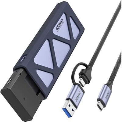 BENFEI M.2 NVME SSD Enclosure, adaptador USB C (10 Gpbs) para NVME sem ferramentas, suporta 10 s de proteção contra perda de energia, compatível com NVME M B&M Keys com SSDs de tamanho 2230/2242 e BENFEI M.2 NVME SSD Enclosure, adaptador USB C (10 Gpbs) para NVME sem ferramentas, suporta 10 s de proteção contra perda de energia, compatível com NVME M B&M Keys com SSDs de tamanho 2230/2242 e