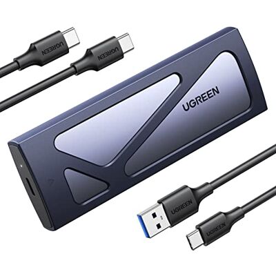 UGREEN Capa M.2 NVMe caixa SSD M2 com UASP USB C 3.2 Gen 2 10 Gbps Para M/B + M Key 2230 2242 2260 2280 com cabo tipo C e A UGREEN Capa M.2 NVMe caixa SSD M2 com UASP USB C 3.2 Gen 2 10 Gbps Para M/B + M Key 2230 2242 2260 2280 com cabo tipo C e A