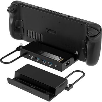 SABRENT Docking Station compatível com Steam Deck, Base 7 em 1 com Ranhura M.2 SSD, HDMI 2.0 4K@60Hz, Gigabit Ethernet, 2 Portas USB-A 3.2 e USB 2.0 única, com Porta de Carregamento USB-C de 90 W SABRENT Docking Station compatível com Steam Deck, Base 7 em 1 com Ranhura M.2 SSD, HDMI 2.0 4K@60Hz, Gigabit Ethernet, 2 Portas USB-A 3.2 e USB 2.0 única, com Porta de Carregamento USB-C de 90 W