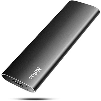 Netac Disco rígido externo portátil SSD 500 GB USB 3.2 tipo C Gen 2 disco de estado sólido para PC, Xbox (preto) Netac Disco rígido externo portátil SSD 500 GB USB 3.2 tipo C Gen 2 disco de estado sólido para PC, Xbox (preto)