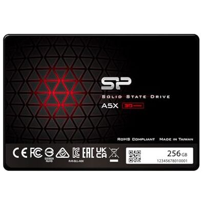 Silicon Power 256 GB SSD 3D NAND A5X SLC Cache Performance Boost SATA III 2,5" 7 mm (0,28") Internal Solid State Drive (SP256GBSS3A55S25AY) Silicon Power 256 GB SSD 3D NAND A5X SLC Cache Performance Boost SATA III 2,5" 7 mm (0,28") Internal Solid State Drive (SP256GBSS3A55S25AY)