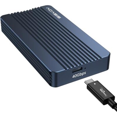 Acasis Caixa SSD M.2 NVMe 40Gbps, 405 para M1 M2 Pro/MAX, compatível com USB 4/3/USB3.2/3.1/3.0/2.0, suporte para capa M.2 SSD 2280/2260/2242/2230 B+M M/Key Acasis Caixa SSD M.2 NVMe 40Gbps, 405 para M1 M2 Pro/MAX, compatível com USB 4/3/USB3.2/3.1/3.0/2.0, suporte para capa M.2 SSD 2280/2260/2242/2230 B+M M/Key