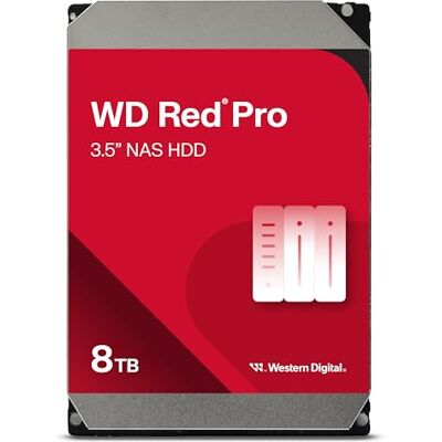 Western Digital WD Red Pro 8TB NAS Disco Duro Interno 3,5" – 7200 RPM, SATA 6Gb/s, CMR, 512MB Caché Western Digital WD Red Pro 8TB NAS Disco Duro Interno 3,5" – 7200 RPM, SATA 6Gb/s, CMR, 512MB Caché