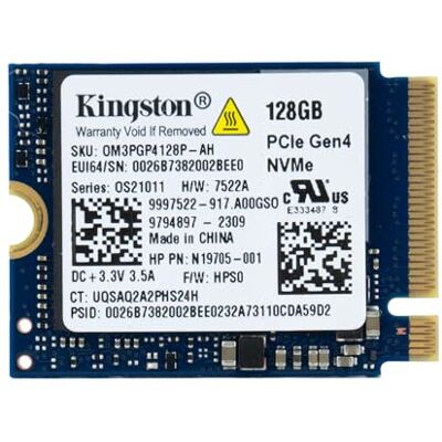 Kingston Unidade interna de estado sólido (SSD) M.2 2230 PCIe NVMe de 128 GB para jogos, compatível com Stream Deck, portátil e secretária Kingston Unidade interna de estado sólido (SSD) M.2 2230 PCIe NVMe de 128 GB para jogos, compatível com Stream Deck, portátil e secretária