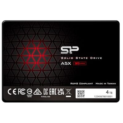 Silicon Power 4TB SSD 3D NAND A5X SLC Cache Performance Boost SATA III 2,5" 7 mm (0,28") Internal Solid State Drive (SP004TBSS3A55S25AY) Silicon Power 4TB SSD 3D NAND A5X SLC Cache Performance Boost SATA III 2,5" 7 mm (0,28") Internal Solid State Drive (SP004TBSS3A55S25AY)