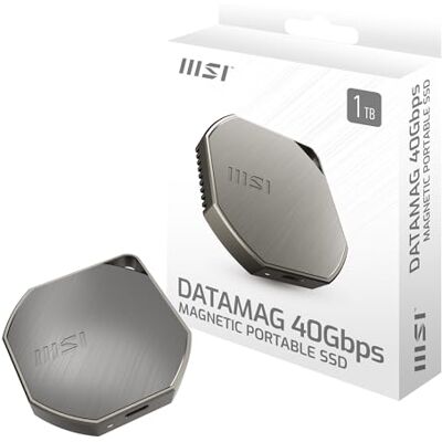 MSI DATAMAG 40 Gbps 1 TB – SSD externo portátil magnético, USB Tipo C, velocidade de leitura de 4000 MB/s e escrita de 3500 MB/s, compatível com PC, Mac, iPhone, Android e consolas, 5 anos de garantia antia MSI DATAMAG 40 Gbps 1 TB – SSD externo portátil magnético, USB Tipo C, velocidade de leitura de 4000 MB/s e escrita de 3500 MB/s, compatível com PC, Mac, iPhone, Android e consolas, 5 anos de garantia antia
