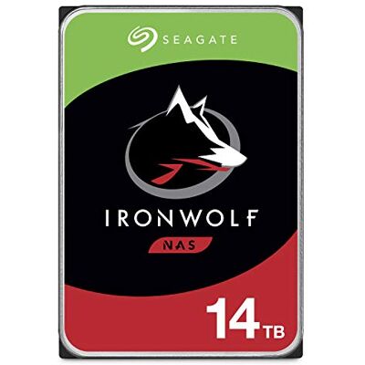 Seagate IronWolf, 14TB, NAS, Disco rígido interno, HDD, CMR 3,5" SATA 6GB/s, 7200 RPM, cache de 256 MB para armazenamento conectado a rede RAID, e 3 anos de Serviços Rescue (ST14000VN0008) Seagate IronWolf, 14TB, NAS, Disco rígido interno, HDD, CMR 3,5" SATA 6GB/s, 7200 RPM, cache de 256 MB para armazenamento conectado a rede RAID, e 3 anos de Serviços Rescue (ST14000VN0008)