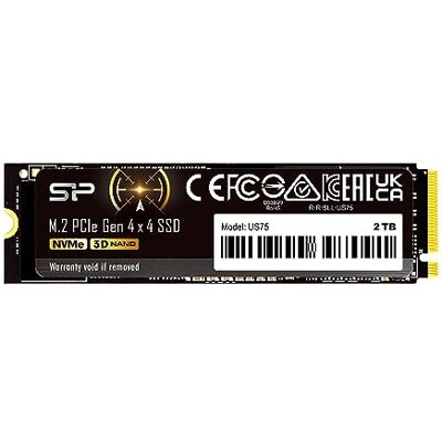 Silicon Power 2TB US75 NVMe 4,0 Gen4 PCIe M.2 SSD R/W up to 7,000/6,500 MB/s (SP02KGBP44US7505) Silicon Power 2TB US75 NVMe 4,0 Gen4 PCIe M.2 SSD R/W up to 7,000/6,500 MB/s (SP02KGBP44US7505)