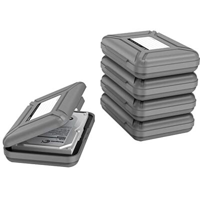 ORICO Capa protetora de 5 unidades para disco rígido de 3,5 polegadas capa protetora para Western Digital WD Seagate Toshiba Samsung (3,5", cinzento) ORICO Capa protetora de 5 unidades para disco rígido de 3,5 polegadas capa protetora para Western Digital WD Seagate Toshiba Samsung (3,5", cinzento)