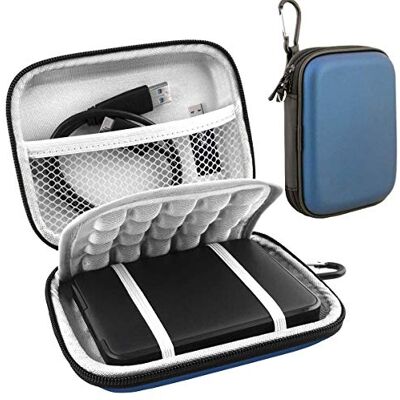 Lacdo Capas de disco rígido externas para Western Digital WD Elements, WD My Passport, WD My Passport para Mac Ultra HDD EVA 1TB 2TB 3TB 4TB 5TB 2,5" capa impermeável portátil estojo rígido, azul Lacdo Capas de disco rígido externas para Western Digital WD Elements, WD My Passport, WD My Passport para Mac Ultra HDD EVA 1TB 2TB 3TB 4TB 5TB 2,5" capa impermeável portátil estojo rígido, azul