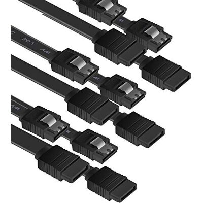 BENFEI Cabo SATA III, pacote de 6 cabos SATA III de 6 Gbps, cabo de dados SDD reto com trava de bloqueio de 18 polegadas para disco rígido SATA, SSD, controlador de CD, gravador de CD, cor BENFEI Cabo SATA III, pacote de 6 cabos SATA III de 6 Gbps, cabo de dados SDD reto com trava de bloqueio de 18 polegadas para disco rígido SATA, SSD, controlador de CD, gravador de CD, cor