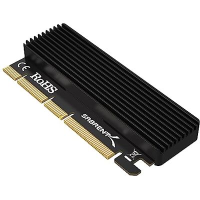 SABRENT Adaptador PCIE 3.0 X16/X8/X4 Express para M.2 NVMe SSD Com almofada térmica e dissipador térmico, chave M SSD 2230/2242/2260/2280 (EC-PCIE) SABRENT Adaptador PCIE 3.0 X16/X8/X4 Express para M.2 NVMe SSD Com almofada térmica e dissipador térmico, chave M SSD 2230/2242/2260/2280 (EC-PCIE)