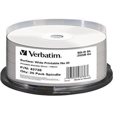 Verbatim Armazenamento de dados externo multicolorido BD-R Single Layer Verbatim Armazenamento de dados externo multicolorido BD-R Single Layer
