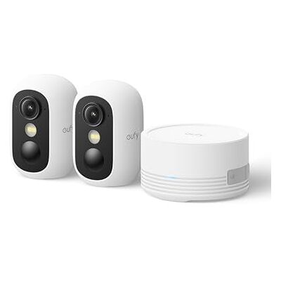 eufy by Anker Cam C35 câmara de vigilância WiFi exterior e interior Montagem magnética, visão noturna colorida, armazenamento local, IP67, sem taxas mensais, kit de 2 eufy by Anker Cam C35 câmara de vigilância WiFi exterior e interior Montagem magnética, visão noturna colorida, armazenamento local, IP67, sem taxas mensais, kit de 2