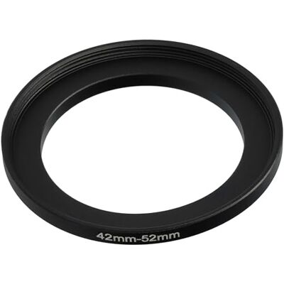 vhbw Anel adaptador Step Up de 42 mm a 52 mm para alvo da câmara adaptador de filtro, metal, preto Adaptador de filtro, metal, negro vhbw Anel adaptador Step Up de 42 mm a 52 mm para alvo da câmara adaptador de filtro, metal, preto Adaptador de filtro, metal, negro