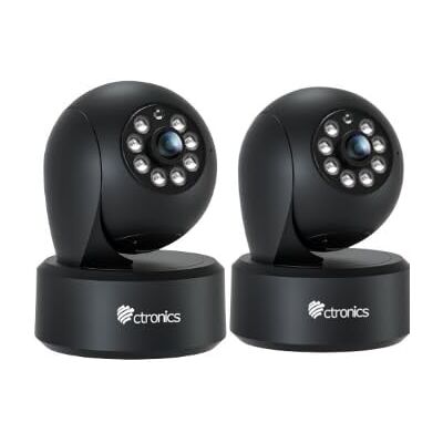 Ctronics 2,5 K 4 MP Câmara de vigilância interior Wi-Fi 2,4/5 GHz, 355 ° 8 posições pré-definidas, rastreamento inteligente, visão noturna colorida, áudio bidirecional, PC e telemóvel (2 unidades) Ctronics 2,5 K 4 MP Câmara de vigilância interior Wi-Fi 2,4/5 GHz, 355 ° 8 posições pré-definidas, rastreamento inteligente, visão noturna colorida, áudio bidirecional, PC e telemóvel (2 unidades)