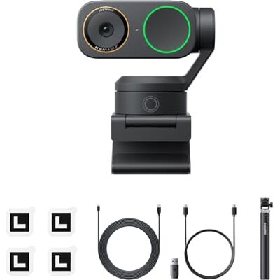 Insta360 Link 2 Pro Pacote de criador: Webcam PTZ 4K para PC/Mac, sensor de 1/1,3", seguimento por IA, HDR, microfones com cancelamento de ruído, compatível com StreamDeck, Zoom Insta360 Link 2 Pro Pacote de criador: Webcam PTZ 4K para PC/Mac, sensor de 1/1,3", seguimento por IA, HDR, microfones com cancelamento de ruído, compatível com StreamDeck, Zoom