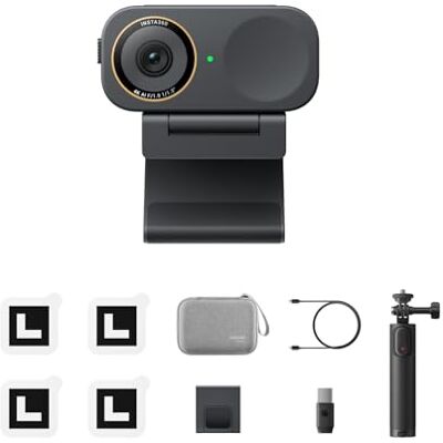 Insta360 Link 2C Pro pacote Get-Set – Webcam 4K para PC/Mac com sensor de 1/1,3", desempenho em baixa luz, auto-enquadramento, HDR e microfones com cancelamento de ruído, adequado para plataformas de Insta360 Link 2C Pro pacote Get-Set – Webcam 4K para PC/Mac com sensor de 1/1,3", desempenho em baixa luz, auto-enquadramento, HDR e microfones com cancelamento de ruído, adequado para plataformas de