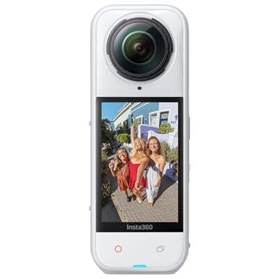 Insta360 X5 branco acetinado câmara 8K de 360°, sensores duplos 1/1,28" Câmara desportiva resistente à água, líder com pouca luz, lente substituível, bateria de 3 h, estabilização, câmara de ação Insta360 X5 branco acetinado câmara 8K de 360°, sensores duplos 1/1,28" Câmara desportiva resistente à água, líder com pouca luz, lente substituível, bateria de 3 h, estabilização, câmara de ação