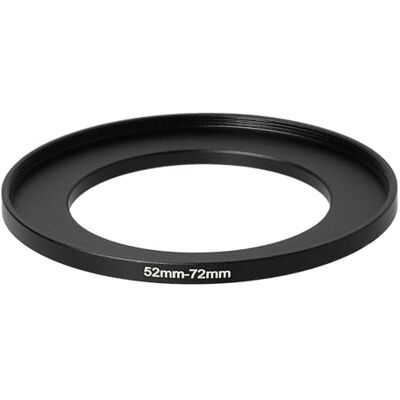 vhbw Anel adaptador Step Up de 52 mm a 72 mm para alvo da câmara Adaptador de filtro, metal, preto vhbw Anel adaptador Step Up de 52 mm a 72 mm para alvo da câmara Adaptador de filtro, metal, preto