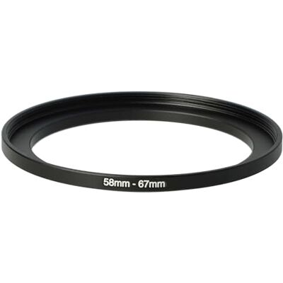 vhbw Anel adaptador Step Up de 58 mm a 67 mm para alvo da câmara adaptador de filtro, metal, preto 67mm para objetivo de la cámara Adaptador de filtro, metal negro vhbw Anel adaptador Step Up de 58 mm a 67 mm para alvo da câmara adaptador de filtro, metal, preto 67mm para objetivo de la cámara Adaptador de filtro, metal negro